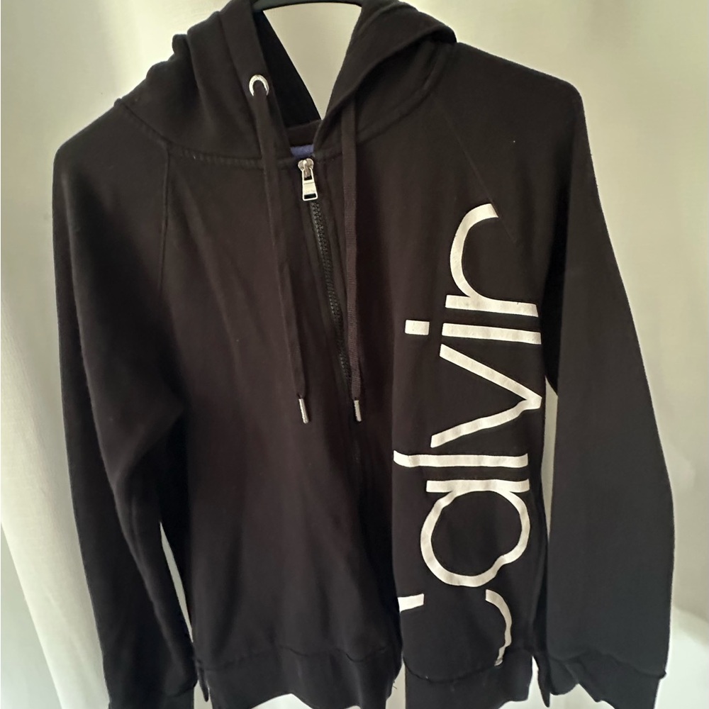 Calvin Klein Black Performance Jacket with Blue Accents